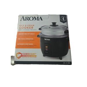 Aroma Rice & Grain 6- Cup ARC-373 IN CoreGoat Ceramic Nonstick New in Box
